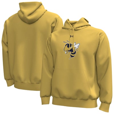  Georgia Tech Yellow Jackets Under Armour Core Icon Fleece Pullover Hoodie - Gold