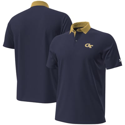 Georgia Tech Yellow Jackets Under Armour 2026 Sideline Playoff Novelty Polo - Navy