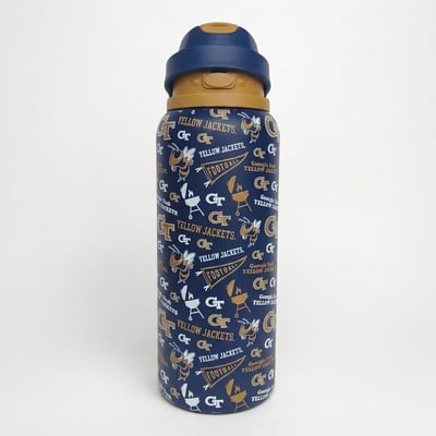 Georgia Tech Yellow Jackets Pegasus 32oz. Game Day Pennant Stainless Steel ProPress Water Bottle