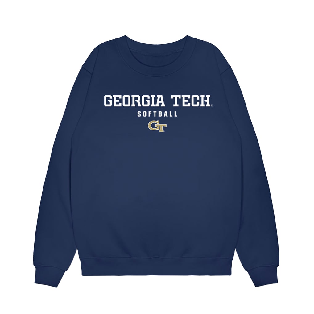Georgia Tech Yellow Jackets Unisex NIL Pick-A-Player Softball Sweatshirt - Navy