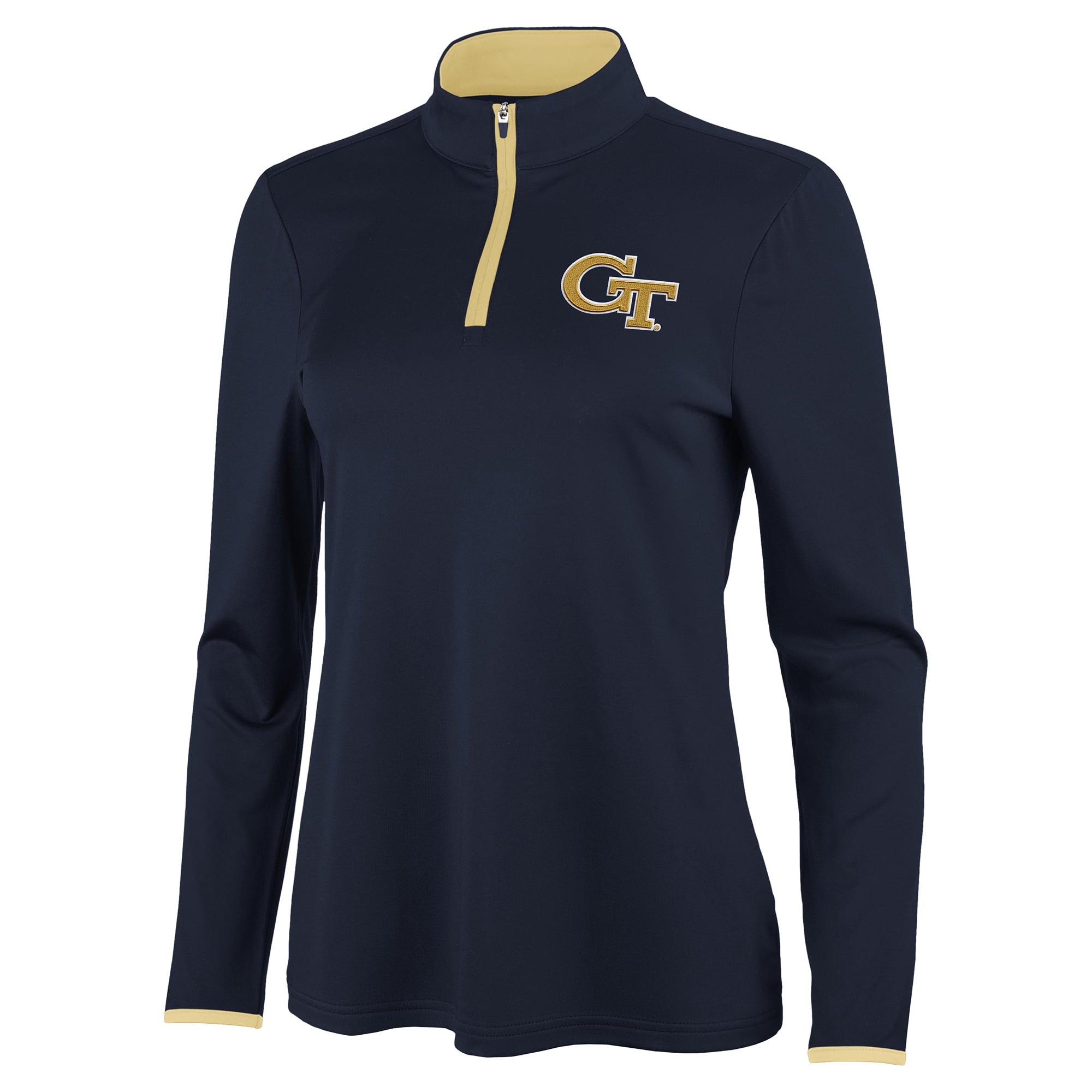 Antigua Georgia Tech Yellow Jackets Women's Navy/Gold Brink Quarter-Zip ...