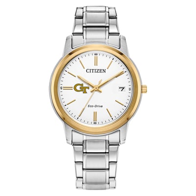 Georgia Tech Yellow Jackets Citizen Watch Women's Eco-Drive Two-Tone Steel Watch