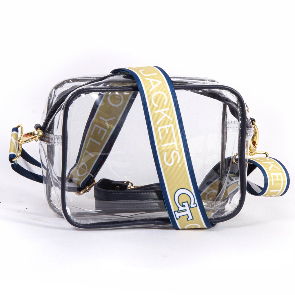 Georgia Tech Yellow Jackets Women's Hailey Clear Purse with Logo Strap