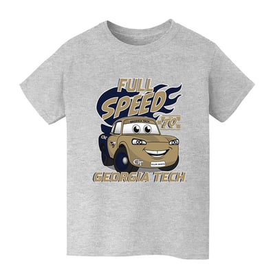  Georgia Tech Yellow Jackets Vive La Fete Youth Full Speed T-Shirt - Gray