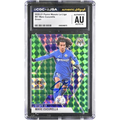 Marc Cucurella Getafe CF Autographed 2020-21 Panini Mosaic La Liga Green #61 CGC Authenticated AUTO 10 Card
