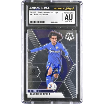 Marc Cucurella Getafe CF Autographed 2020-21 Panini Mosaic La Liga #61 CGC Authenticated AUTO 10 Card