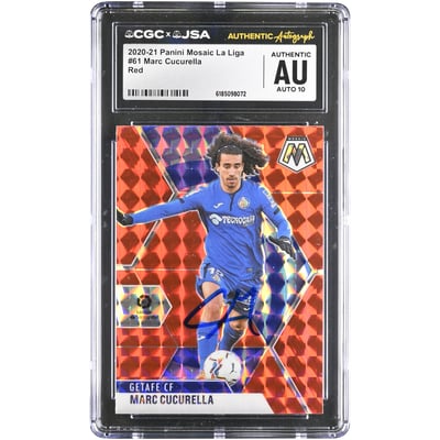 Marc Cucurella Getafe CF Autographed 2020-21 Panini Mosaic La Liga Red #61 CGC Authenticated AUTO 10 Card