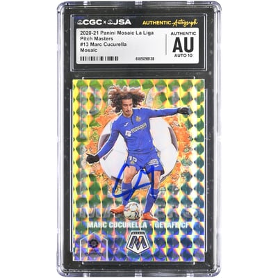 Marc Cucurella Getafe CF Autographed 2020-21 Panini Mosaic Pitch Masters Mosaic #13 CGC Authenticated AUTO 10 Card