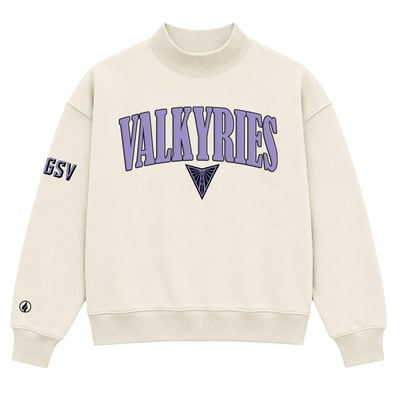 Golden State Valkyries FISLL Unisex Mock T-Neck Sweatshirt - Cream
