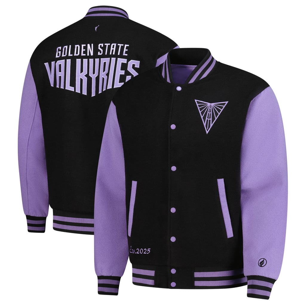 Golden State Valkyries FISLL Unisex Full-Snap Varsity Jacket - Eclipse Black