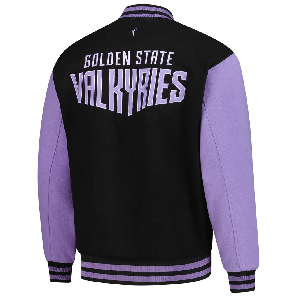 Golden State Valkyries FISLL Unisex Full-Snap Varsity Jacket - Eclipse Black