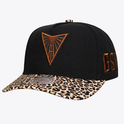  Golden State Valkyries Mitchell & Ness Unisex Cheetah Pro Snapback Hat - Black