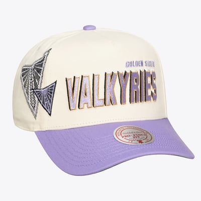 Golden State Valkyries Mitchell & Ness Unisex Big Time Pro Crown Snapback Hat - Cream