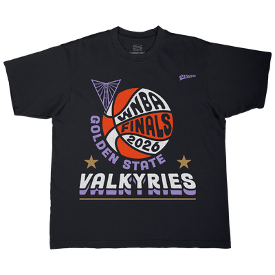 Golden State Valkyries Stadium Essentials Unisex 2026 WNBA Finals Open Book Urban T-Shirt - Black