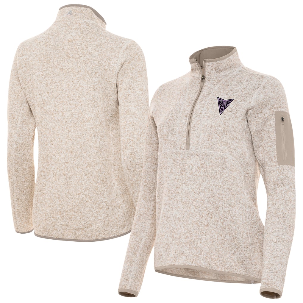 Golden State Valkyries Antigua Women's Fortune Half-Zip Pullover Jacket - Oatmeal