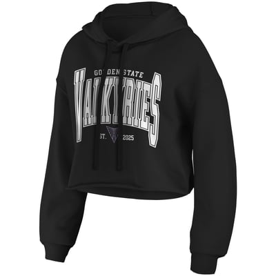 Golden State Valkyries WEAR by Erin Andrews Women's Cropped Hoodie - Black