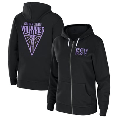 Golden State Valkyries WEAR by Erin Andrews Women's Full-Zip Sponge Fleece Hoodie - Black