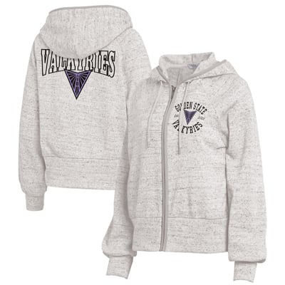 Golden State Valkyries WEAR by Erin Andrews Women's Speckled Full-Zip Hoodie - Gray