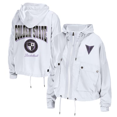 Golden State Valkyries WEAR by Erin Andrews Women's Lightweight Full-Zip Windbreaker - White