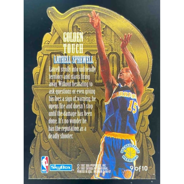 1996-97 Skybox Premium Golden Touch #9 Latrell Sprewell