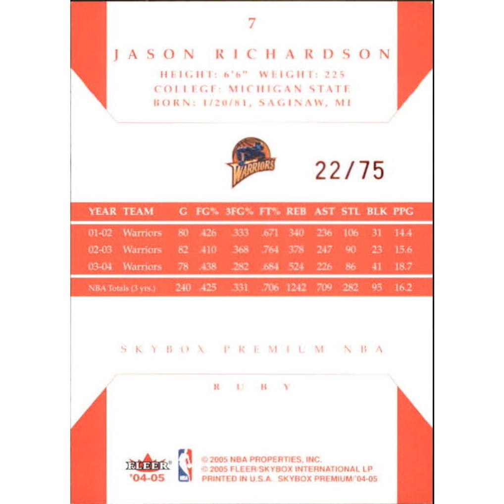 2004-05 SkyBox Premium Ruby #7 Jason Richardson
