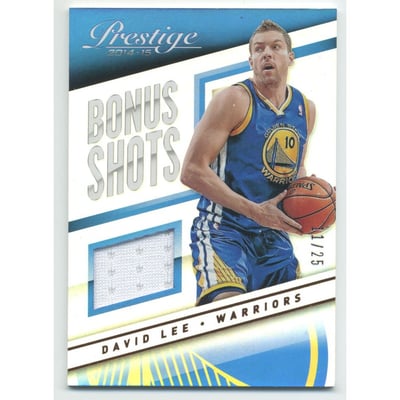 2014-15 Prestige Premium Bonus Shots Materials Orange #37 David Lee