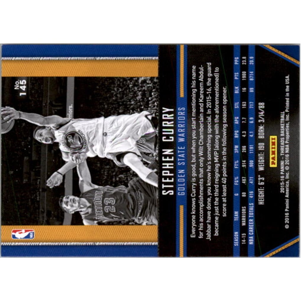 2015-16 Panini Threads #145 Stephen Curry