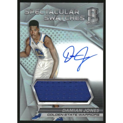 2016-17 Panini Spectra Spectacular Swatch Autographs #6 Damian Jones/149