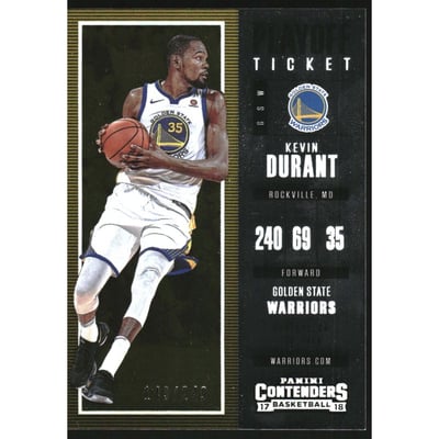 2017-18 Panini Contenders Playoff Ticket #18 Kevin Durant/249