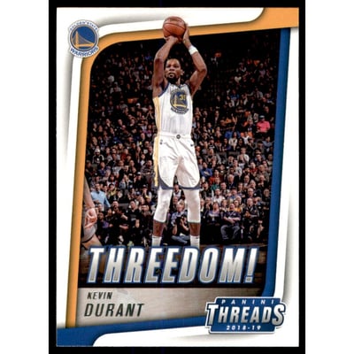 2018-19 Panini Threads Threedom! #5 Kevin Durant