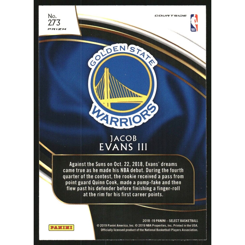 2018-19 Select Prizms Silver #273 Jacob Evans III