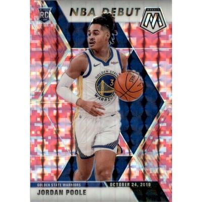 2019-20 Panini Mosaic Mosaic Pink Camo #261 Jordan Poole