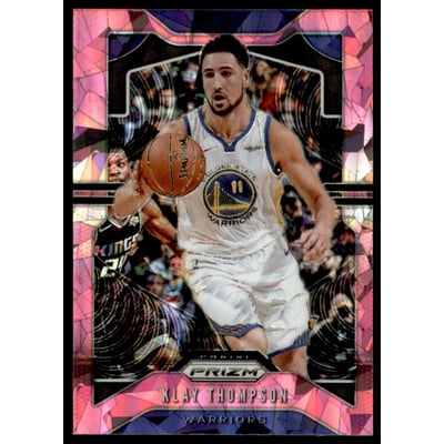 2019-20 Panini Prizm Prizms Pink Ice #209 Klay Thompson