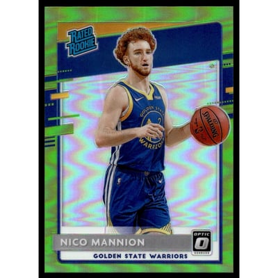 2020-21 Donruss Optic Lime Green #190 Nico Mannion RR