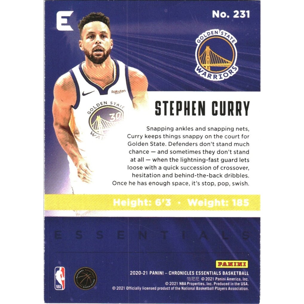 2020-21 Panini Chronicles Green #231 Stephen Curry/Essentials