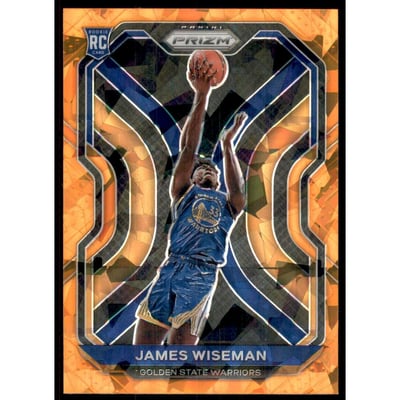 2020-21 Panini Prizm Prizms Orange Ice #268 James Wiseman