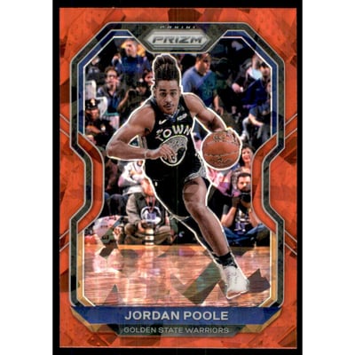 2020-21 Panini Prizm Prizms Red Ice #147 Jordan Poole