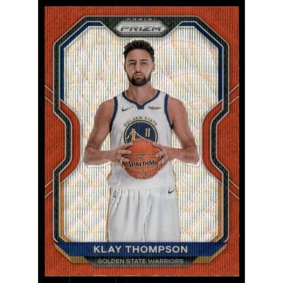 2020-21 Panini Prizm Prizms Ruby Wave #87 Klay Thompson
