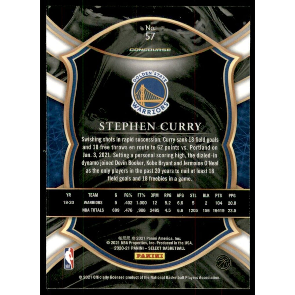 2020-21 Select #57 Stephen Curry