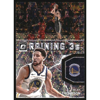 2021-22 Donruss Optic Raining 3s Holo Fast Break #15 Klay Thompson