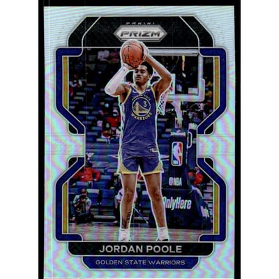 2021-22 Panini Prizm Prizms Silver #222 Jordan Poole