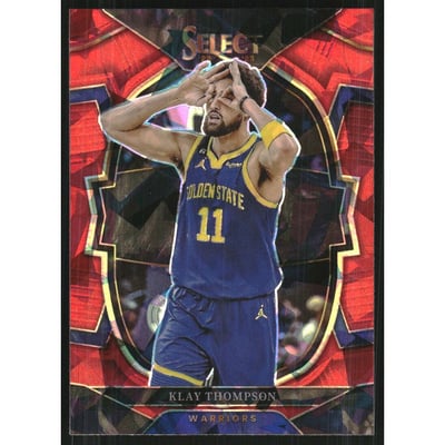 2022-23 Select Prizms Red Cracked Ice #19 Klay Thompson