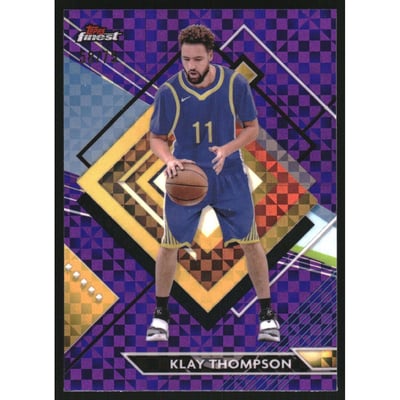2023-24 Finest Purple Checkerboard Refractors #219 Klay Thompson R