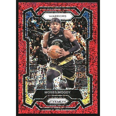 2023-24 Panini Prizm Prizms Red Sparkle #228 Moses Moody