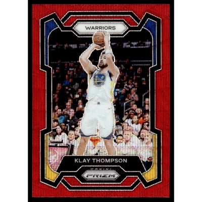 2023-24 Panini Prizm Prizms Ruby Wave #109 Klay Thompson