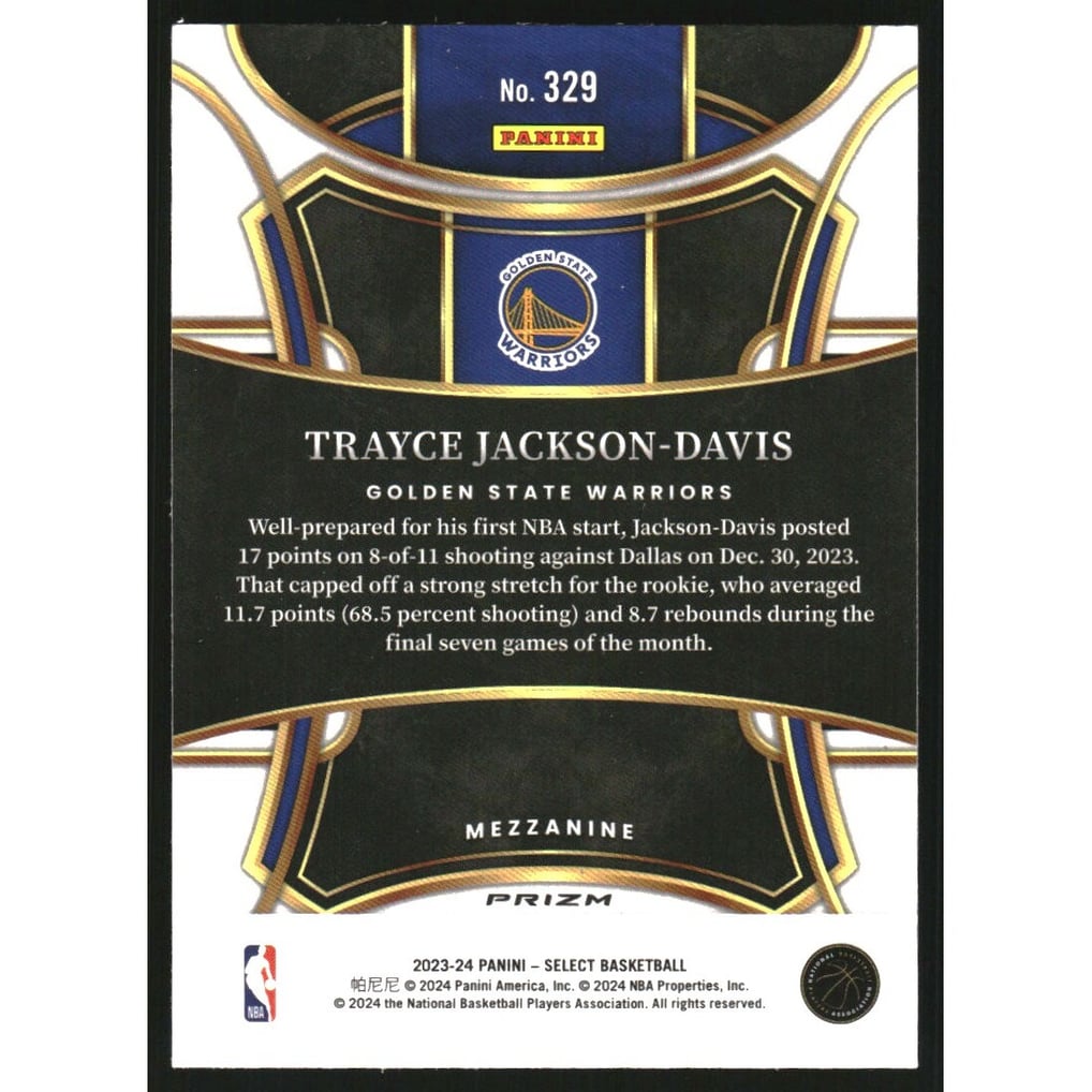 2023-24 Select Prizms Tectonic #329 Trayce Jackson-Davis