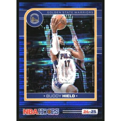 2024-25 Hoops Premium Prizms Blue Pulsar #28 Buddy Hield