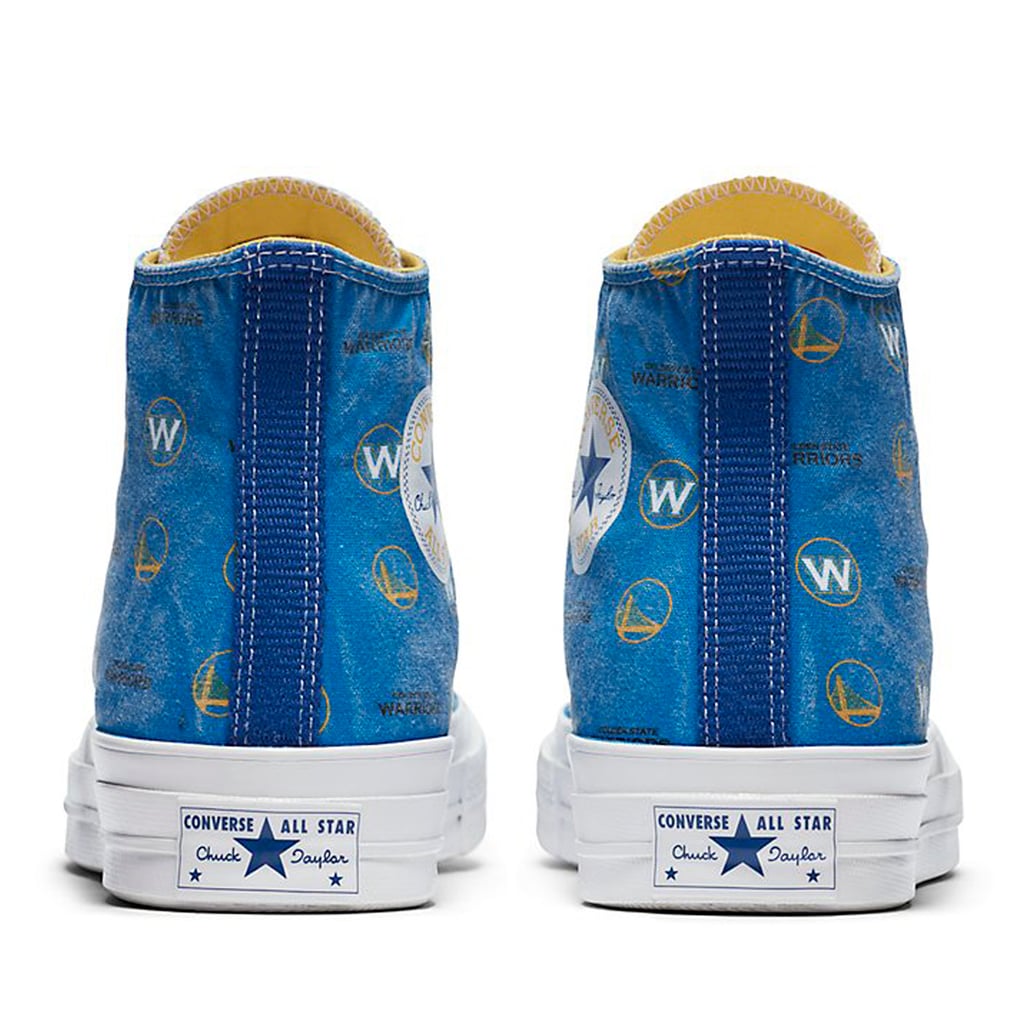 Golden State Warriors Converse Chambray High Top Sneakers display picture 3