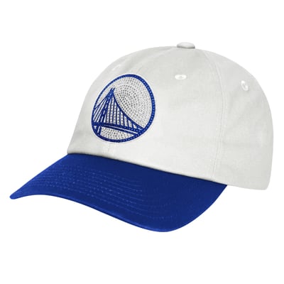  Golden State Warriors Outerstuff Girls Youth Rhinestone Dad Cap Adjustable Hat - White