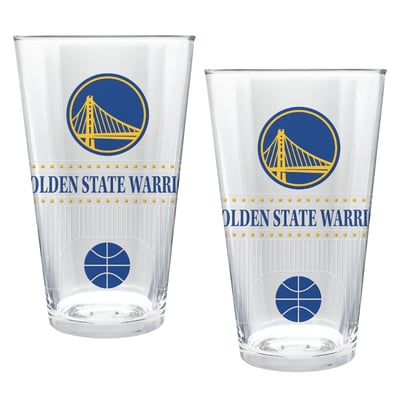 Golden State Warriors Two-Piece 16oz. Stadium Pint Glass Set